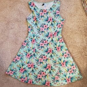 Tropical Floral Skater Dress